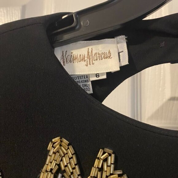 Vintage Ricki Lang for Nuit Size 6 Midi Cocktail Dress with Intricate Beadwork - Picture 3 of 5